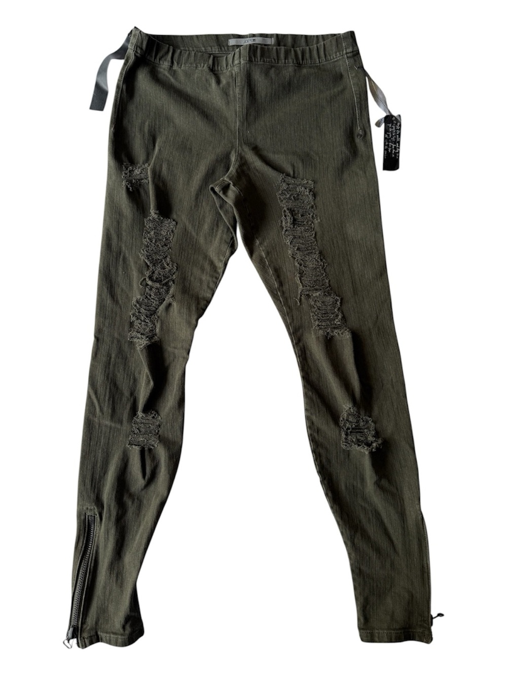 Joe's Jeans Skinny Legging Ripped Distressed Olive Green L